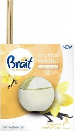 Aроматизер за просторија со стапчиња Brait Fragrance Sticks Crystal Vanilla, 40ml, мирис на ванила
