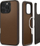 Mbështjellës telefoni Spigen Cyrill Kajuk Mag për iPhone 16 Pro Max, MagSafe, lëkurë PU, kafe Saddle Brown