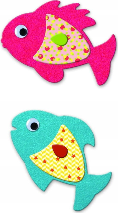 Set kreativ Djeco I Love Fishes Wiggly Eyes, për kalamoj 3 6 vjeç, shumëngjyrësh