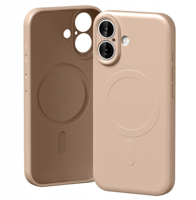 Kllëf telefoni Mercury gjysmë silikon MagSafe për iPhone 17, rozë Pink Sand