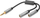 Adaptor audio Digitus, 3.5 mm jack në 2x 3.5 mm, gri