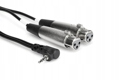 Kabllo audio Hosa CYX-402F Dual, 2 kanale, e zezë