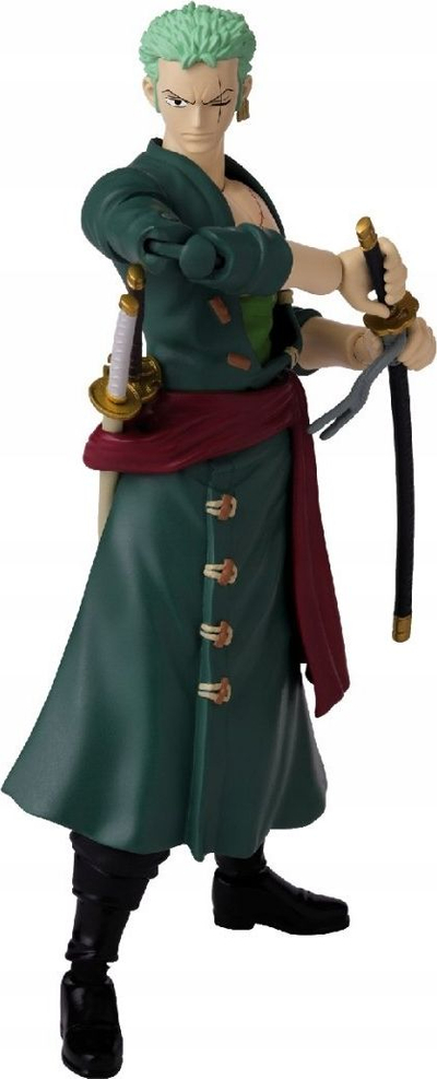 Figurë Anime Heroes One Piece Roronoa Zoro, 16.5cm, me nyje lëvizëse, jeshile