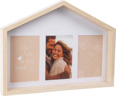 Kornizë fotografish në formë shtëpie Home Styling Collection, 36.6 x 27.2 cm, e bardhë