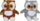 Lodër pelushi Sunday Bikes Owl, 15cm, buf, ngjyra MIX