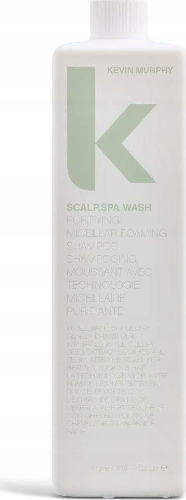 Shampo për skalp Kevin Murphy Scalp Spa Wash, pastruese micelare, 1000 ml, e bardhë