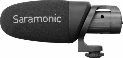 Mikrofon shotgun Saramonic CamMic+, për kamera dhe smartphone, me bateri AA, ngjyrë e zezë