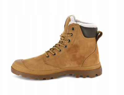 Çizme Palladium Pampa Sport Cuff WPS, lëkurë nubuck, të papërshkueshme nga uji, kafe