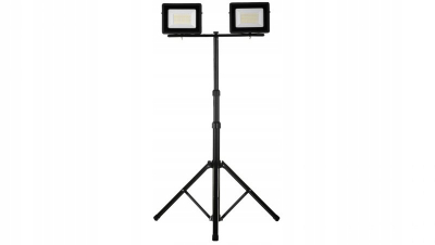 Prozhektor LED me stativ, 2x50W, 2x4000lm, i zi