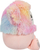 Lodër pelushi Squishmallows Diane the Peach Bigfoot, 19 cm, flokë ylber, shumëngjyrëshe