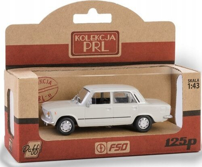 Maket veture PRL Collection Fiat 125p Daffi, shkalla 1:43, metal, gri e errët