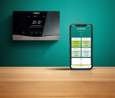 Kontrollues moti për ngrohje Vaillant sensoCOMFORT VRC 720, sistemik, për disa zona, i bardhë