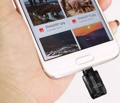 USB Silicon Power Dual Mobile C31, 32GB, USB 3.1 dhe Type C, i bardhë