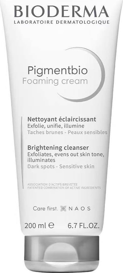 Xhel pastrues eksfoliant Bioderma Pigmentbio Foaming Cream, fytyrë dhe trup, 200ml