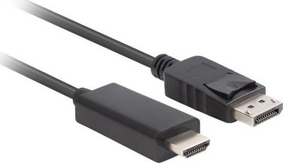 Kabllo Lanberg DisplayPort në HDMI, 1 m, e zezë