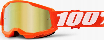 Syze motokrosi 100% Strata 2 Youth, xham gold mirror, portokalli