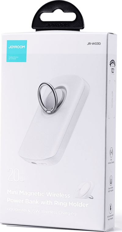 Power bank me ngjitje Joyroom JR-W030, 6000mAh, 20W PD, i bardhë