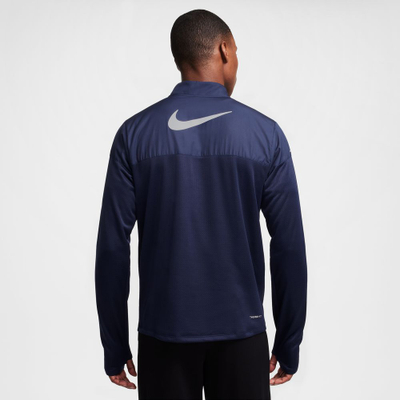 Bluzë vrapimi Nike Sphere Therma-FIT Half-Zip për meshkuj, kundër ujit, mëngë të gjata, blu