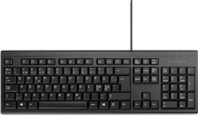 Tastierë Kensington KB100 EQ, me kabllo USB A, layout ISO, e zezë