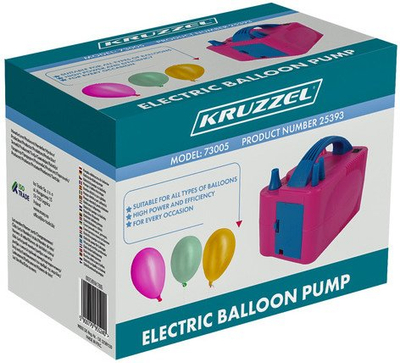Pompë elektrike për balona Kruzzel, 600W, 2 gryka, roze