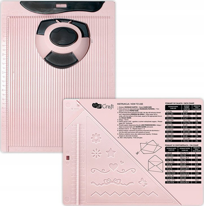 Set krijimi zarfe Rayher Board Punch Bone Folder, pllaka palosjeje, grusht 2 në 1, e bardhë