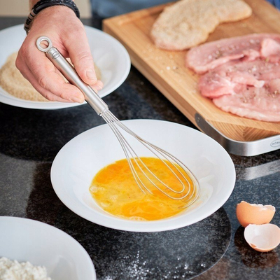 Tel rrahës i sheshtë Rösle Flat Whisk, 22cm, çelik inox, argjendtë