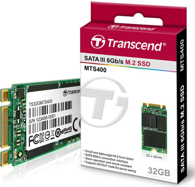 SSD Transcend MTS400, 32GB, M.2 2242, SATA III
