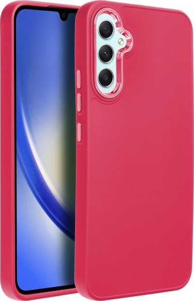 Mbulesë telefoni FRAME për Samsung Galaxy A34 5G, TPU, kundra goditjeve, magenta