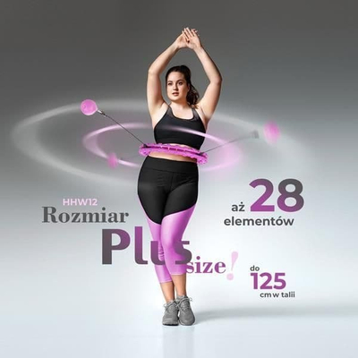 Set fitnesi HMS HHW12, hoop që e rregullon për bel 48–125 cm, brez për bel BR163, i zi