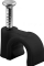 Kapëse kabllosh Wentronic Cable Clip, 6 mm, set 6 copë, të zeza
