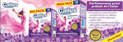 Прашок детергент за алишта Gallus Color Powder, 58 перења, 3.2kg