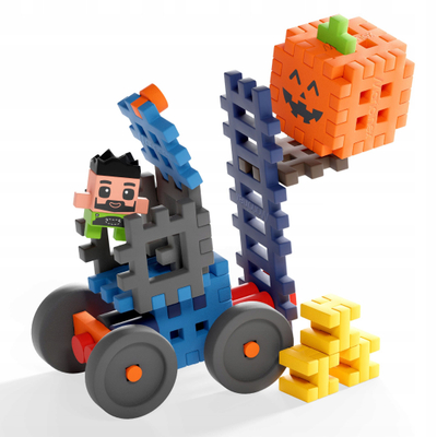 Set ndërtimi Marioinex Mini Waffle Farmer Forklift Truck, kamion forklift, shumëngjyrësh