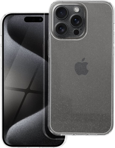 Mbulesë silikoni Blink për iPhone 15 Pro Max, transparente, me efekt shkëlqimi