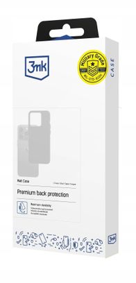 Mbulesë telefoni 3MK Matt Case për Xiaomi 17 Ultra, mbrojtje e pasme, antirrëshqitëse, e zezë