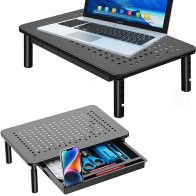 Mbajtëse laptopi Gotel K672J, e rregullueshme, me sirtar, e zezë