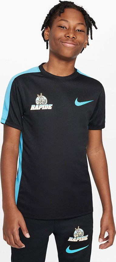 Bluzë sportive për kalamoj Nike Kylian Mbappé, Dri FIT, poliester, e zezë me blu