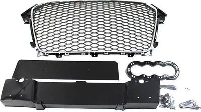 Grillë parakolpi Audi A4 B8 RS Style, 2012-2015, PDC, krom e zezë