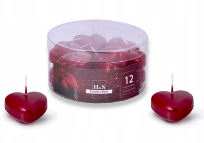 Qirinj lundrues Donau Home Heart, set 12 copë, të kuq