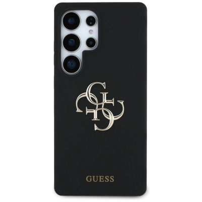 Mbrojtëse telefoni Guess Silicone 4G Big Logo, për Samsung Galaxy S25 Ultra, silikoni, e zezë