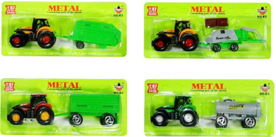 Lodër traktor Swede Tractor With Trailer, me rimorkio dhe cisternë, plastik, multingjyrëshe