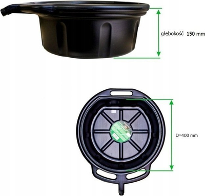 Enë kulluese vaji Rock Force RF16, 16L, plastike rezistente, jeshile