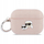 Mbulesë Karl Lagerfeld Monogram Karl & Choupette Head për AirPods Pro 3, lëkurë eko, rozë