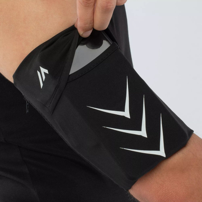 Byzylyk sportiv BANDYFON Wristband, për mbajtje telefoni, material elastik, elemente reflektuese, i zi