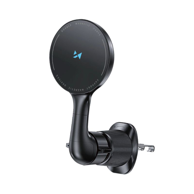 Mbajtëse telefoni për makinë Wozinsky WCT5-6S4Y, karikues pa tel 15W, MagSafe Qi, i zi