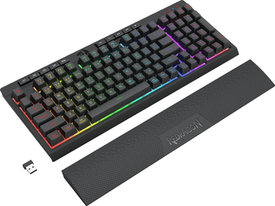 Tastierë gaming Redragon K515 Shiva, 98 taste, RGB, me mbajtëse dore, e zezë