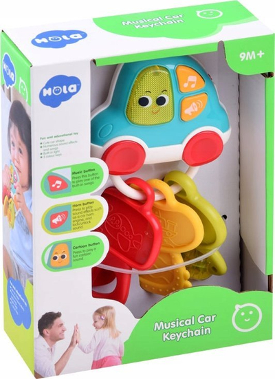 Lodër çelësa për bebe, me drita, me melodi, shumëngjyrëshe