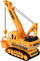 Lodër eskavator me telekomandë Leantoys Crawler Crane, shkallë 1:18, R/C, portokalli