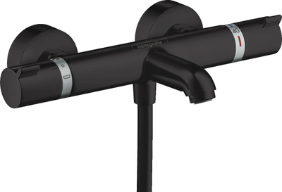 Bateri vade banjoje Hansgrohe Ecostat Comfort, termostatike, montim i jashtëm, e zezë mat