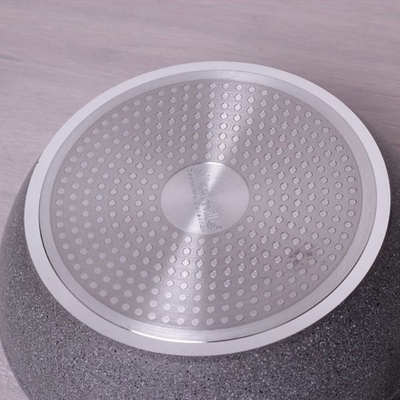 Tigan Kamille, veshje graniti, 24 cm, me kapak, gri