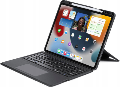 Куќиште со тастатура Dux Ducis DK за iPad Air 13 2024, Bluetooth, PU, сиво